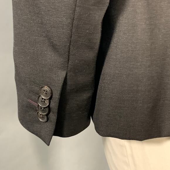 PAUL SMITH Size 44 Regular Soho Black Twill Wool Notch Lapel Sport Coat - Picture 4 of 8